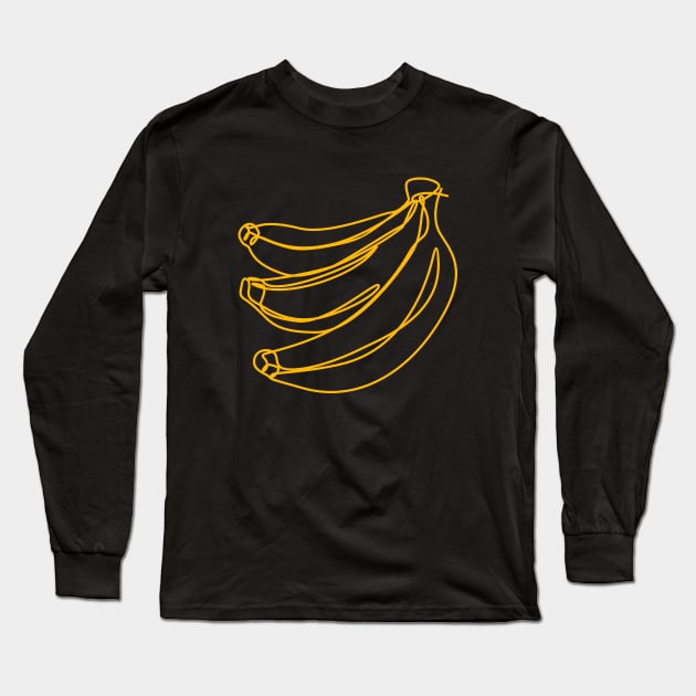 yellow banana Long Sleeve T-Shirt by keenkei